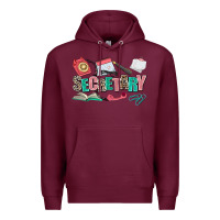 Burgundy secretary Premium Hoodie - AdoDesignShop