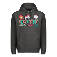 Charcoal Heather secretary Premium Hoodie - AdoDesignShop