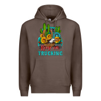 Coffee keep on trucking with western truck Premium Hoodie - HRA Design Shop