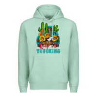 Seafoam keep on trucking with western truck Premium Hoodie - HRA Design Shop