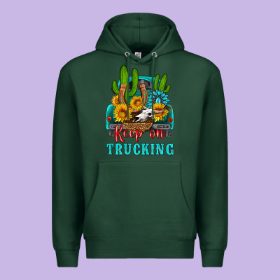 Keep On Trucking With Western Truck Premium Hoodie Designed By Hra Design Shop