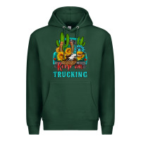 Sports Green keep on trucking with western truck Premium Hoodie - HRA Design Shop