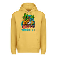 Antique Gold keep on trucking with western truck Premium Hoodie - HRA Design Shop