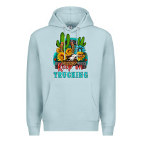 Blue Mist keep on trucking with western truck Premium Hoodie - HRA Design Shop