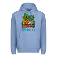 Colony Blue keep on trucking with western truck Premium Hoodie - HRA Design Shop
