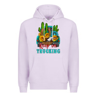 Lilac keep on trucking with western truck Premium Hoodie - HRA Design Shop