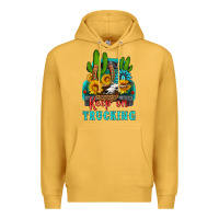 Mustard keep on trucking with western truck Premium Hoodie - HRA Design Shop