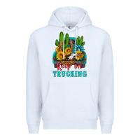 White keep on trucking with western truck Premium Hoodie - HRA Design Shop
