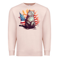 Pale Pink cat8 Premium Sweatshirt - Unal Design
