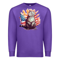 Purple cat8 Premium Sweatshirt - Unal Design