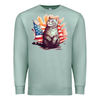 Seafoam cat8 Premium Sweatshirt - Unal Design