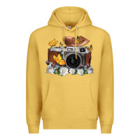 Antique Gold floral butterfly film roll vintage camera Premium Hoodie - FaDigitalArtStudio