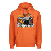 Carrot floral butterfly film roll vintage camera Premium Hoodie - FaDigitalArtStudio