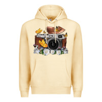 Pina Colada floral butterfly film roll vintage camera Premium Hoodie - FaDigitalArtStudio