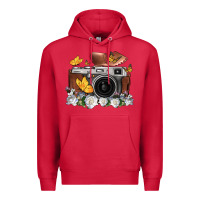 Cardinal floral butterfly film roll vintage camera Premium Hoodie - FaDigitalArtStudio