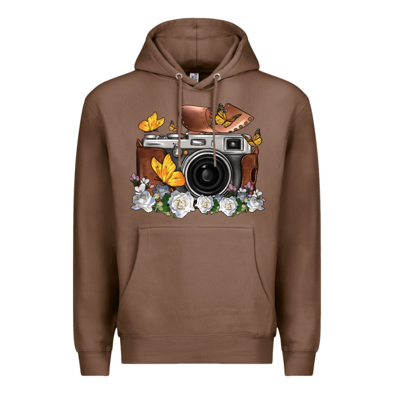 Floral Butterfly Film Roll Vintage Camera Premium Hoodie by FaDigitalArtStudio | Teevron