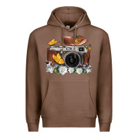 Chestnut floral butterfly film roll vintage camera Premium Hoodie - FaDigitalArtStudio