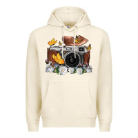 Tofu floral butterfly film roll vintage camera Premium Hoodie - FaDigitalArtStudio