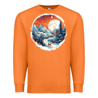 Carrot deer snow house design Premium Sweatshirt - Unal Design