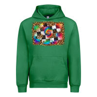 Emerald race leopard and tie dye background Urban Hoodie - HRA Design Shop