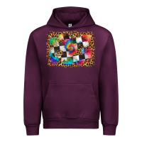 Mauve Wine race leopard and tie dye background Urban Hoodie - HRA Design Shop