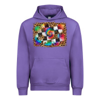 Tulip race leopard and tie dye background Urban Hoodie - HRA Design Shop