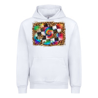 White race leopard and tie dye background Urban Hoodie - HRA Design Shop