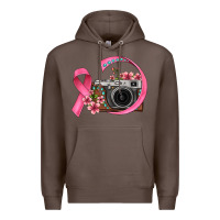 Coffee floral cancer ribbon vintage camera Premium Hoodie - FaDigitalArtStudio