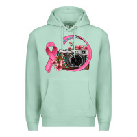 Seafoam floral cancer ribbon vintage camera Premium Hoodie - FaDigitalArtStudio