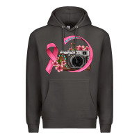 Smoke floral cancer ribbon vintage camera Premium Hoodie - FaDigitalArtStudio