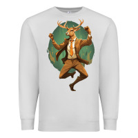 Dove Grey happy deer Premium Sweatshirt - Unal Design