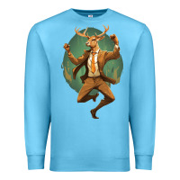 Ocean Blue happy deer Premium Sweatshirt - Unal Design