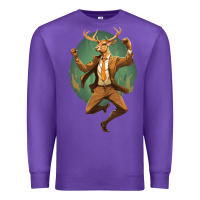 Purple happy deer Premium Sweatshirt - Unal Design
