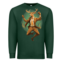 Sports Green happy deer Premium Sweatshirt - Unal Design