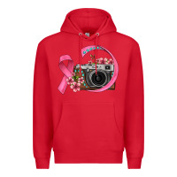 Floral Cancer Ribbon Vintage Camera Premium Hoodie | Teevron