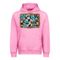 Fuchsia Pink race leopard and gemstone background Urban Hoodie - HRA Design Shop