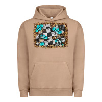 Pigment Burro race leopard and gemstone background Urban Hoodie - HRA Design Shop