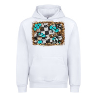 White race leopard and gemstone background Urban Hoodie - HRA Design Shop