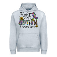 Heather Grey fight for autism awareness Urban Hoodie - CowhideDigitalArt