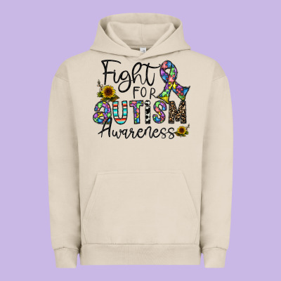 Fight For Autism Awareness Urban Hoodie Designed By Cowhidedigitalart