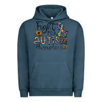 Pigment Midnight Navy fight for autism awareness Urban Hoodie - CowhideDigitalArt