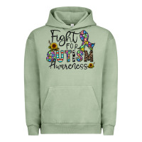 Pigment Oil Green fight for autism awareness Urban Hoodie - CowhideDigitalArt