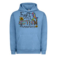 Pigment Pebble Blue fight for autism awareness Urban Hoodie - CowhideDigitalArt