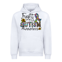 White fight for autism awareness Urban Hoodie - CowhideDigitalArt