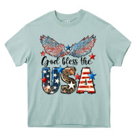 Arona Western God Bless The USA 4th of July Heavy Core Tee - LillyAllenDesigns
