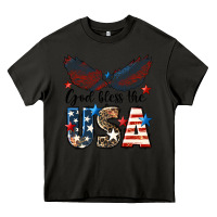 Asphalt Western God Bless The USA 4th of July Heavy Core Tee - LillyAllenDesigns