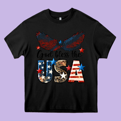 Western God Bless The Usa 4th Of July Heavy Core Tee Designed By Lillyallendesigns