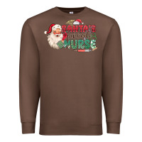 Chestnut Santa's Favorite Nurse Premium Sweatshirt - MaliasSmallBusiness