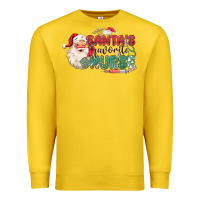 Lemon Santa's Favorite Nurse Premium Sweatshirt - MaliasSmallBusiness