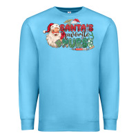 Ocean Blue Santa's Favorite Nurse Premium Sweatshirt - MaliasSmallBusiness